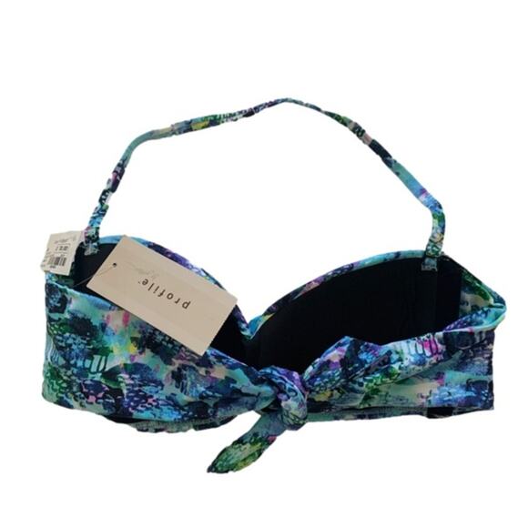 Profile Gottex Bikini Logan Twist Front Bandeau Swimsuit Bikini Top Size 8 NEW - Picture 4 of 12